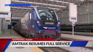 Amtrak resumes pre-pandemic passenger rail schedule Monday