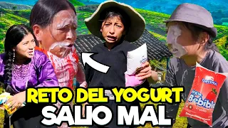 El reto del yogurt salió mal