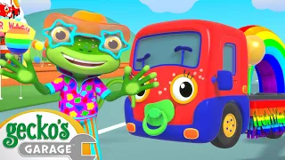 Rainbow Carnival Parade | Gecko's Magical World | Animal & Vehicle Cartoons | Cartoons for Kids