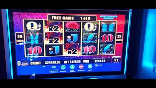 $125 BET BIG WIN TAMPA HARD ROCK - LIGHTNING LINK TIKI FIRE $1 Denom FREE SPINS BONUS HIHGH LIMIT