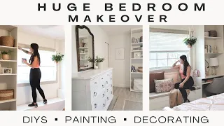 DIY extreme bedroom makeover !  Decorating , painting, and diys !