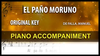 SIETE CANCIONES: #1 El paño moruno / Karaoke / De Falla / Original key