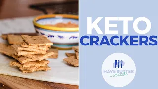 Keto crackers - only 3 ingredients, crunchy and super easy!