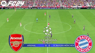 FC 24 | Arsenal vs Bayern Munchen - UCL UEFA Champions League Quarter-Final - Gameplay