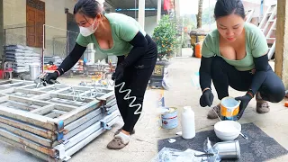 Mechanical Girl: Repair and Restore LONG TRUCK - Restore cargo container, painted iron frame