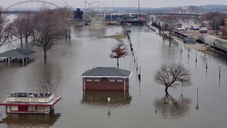 Flooding Davenport, IA, March 24, 2019