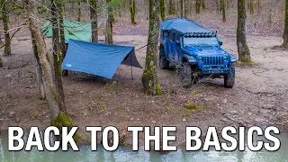 Back to Basics - Solo Hammock Camping & Off Roading in the Rain