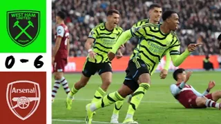 West Ham vs Arsenal 0 - 6 Highlights & All goals | EPL Highlights | 2024