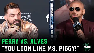 Mike Perry: "You bald-a** b****, fat brain, you look like Ms. Piggy" | KnuckleMania Presser