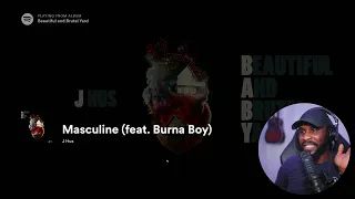 J Hus - Masculine (Official Audio) ft. Burna Boy [Reaction] | LeeToTheVI