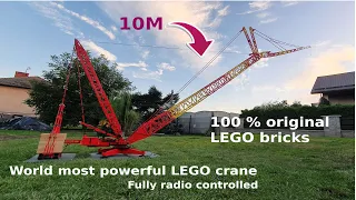 World biggest LEGO crane 10m tall lego crane