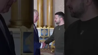 king Charles Recieves  Volodymyr Zelenskyy At Buckingham palace #zelenskyy #zelensky #ukrainewar