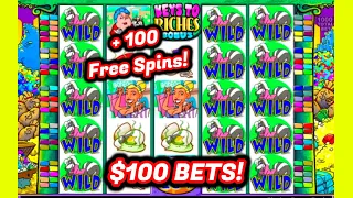 I CAN'T BELIEVE IT! 🤩💰 +100 Free Spins MAX BET on Stinkin Rich Slot! AMAZING BIG WINS!