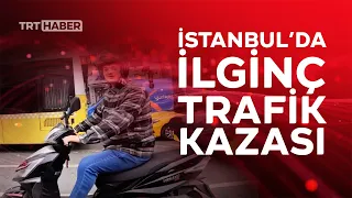 İstanbul'da ilginç kaza: Motosikletine çarpan kişi annesi çıktı