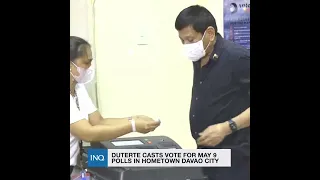 Duterte casts vote for May 9 polls in hometown Davao City