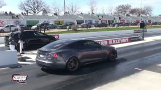 Two 9-second Tesla's at Firebird Raceway