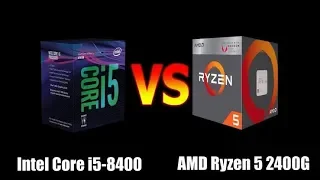 25 Games Tested | Ryzen 5 2400G vs Intel I5 8400 | Comparison |