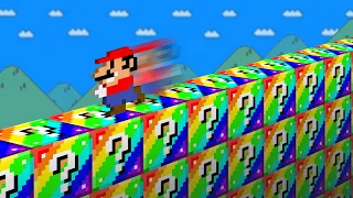 Cat Mario: What if Mario have 9999 Rainbow Item Blocks in Super Mario Bros  ?