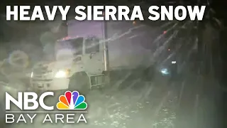 Blizzard warning as storm packing up to 10 feet of snow moves into Sierra Nevada