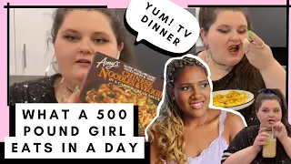 WHAT 500 Pounds AMBERLYNN REID Eats In A DAY - REACTION