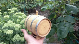 Apple Tree Wooden Barrel DIY | Apple  Barrel | How to make a whiskey barrel with your own hands