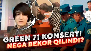 GREEN 71 KONSERTI BEKOR QILINDI! GREEN 71 MILITSIYALAR BILAN