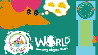 Hickory Dickory Dock Lyrics Video by Piccolo Music | World Nursery rhyme Week 2023 Featured Rhyme