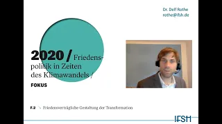 Fokusthema Friedensgutachten 2020: Friedenspolitik in Zeiten des Klimawandels