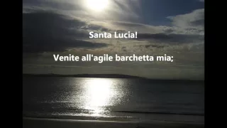 SANTA LUCIA ST. LUCY Saint Lucia Day words lyrics text Italian Swedish sing along song italienska