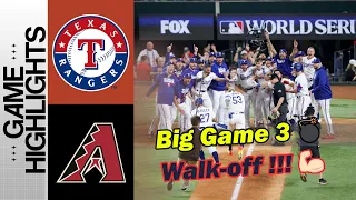 Rangers vs Diamondbacks [World Series] Big Game 3 🚀 October 29, 2023 | MLB Postseason 2023