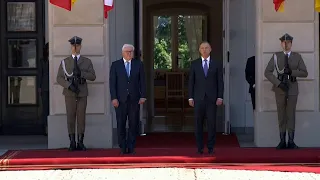 Polish President welcomes German counterpart at Presidential Palace | AFP