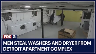 Men steal washers and dryer from Detroit apartment complex