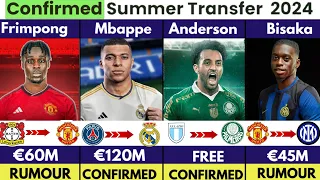 🚨 ALL LATEST CONFIRMED TRANSFER  SUMMER 2024, 🔥 Mbappe to Madrid ✅️, Frimpong to United,  Anderson,