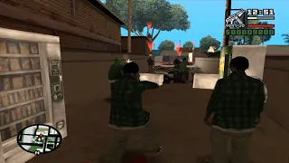 GTA san andreas - DYOM mission # 5 - Ballas attack !