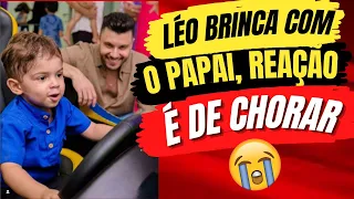 😭LEOZINHO TEM REAÇÃO DE CHORAR😭 AO VER O PAPAI NA SUA FESTINHA