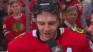 Patrick Kane - 1000th Point + Post Game Number One Star Interview