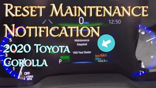 How to Reset Maintenance / Oil Change Notification EASY: 2020 Toyota Corolla Hybrid