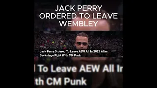 Jack Perry Escorted From Wembley Stadium After Altercation With CM Punk #short #shorts #shortvideo