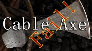 Forging a Cable Damascus Camp axe - Blacksmithing fail.