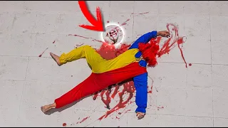 TIRO A EL PAYASO ASESINO DESDE EL TEJADO DE LA MANSION !! *ESTA MUERTO* Makiman