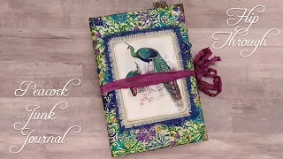 Peacock Theme Junk Journal Flip Through