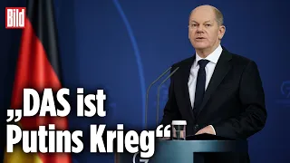 Olaf Scholz verurteilt Angriff auf die Ukraine | BILD Live