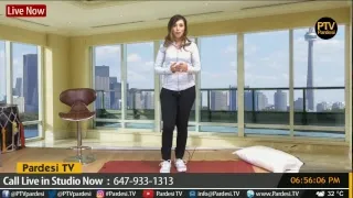 Health tips by Dr. Jasleen (Chiropractic) with host Satnam Singh on Pardesi TV