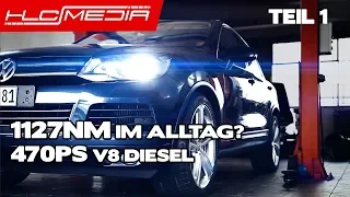 VW Touareg V8 4.2L TDI 1127NM 470PS 0-100 Zeiten Messen RS-Klinik Teil1 - HLCMEDIA