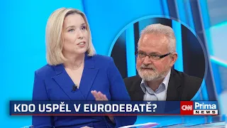 Schmarcz: Nerudová Evropě nerozumí. V debatě působila naivně, ostatní se jí smáli