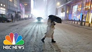 Winter Storm Covers Northeast With Heavy Snow | NBC News NOW