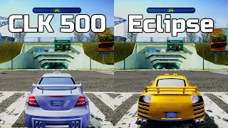 NFS Most Wanted: Mercedes CLK 500 vs Mitsubishi Eclipse - Drag Race