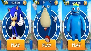 Sonic Dash vs Go Sanic Goo MEME vs Rainbow Friends - All Characters Unlocked Android Gameplay