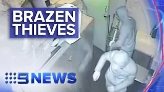 Thieves steal over $120, 000 in cash and cigarettes | Nine News Australia