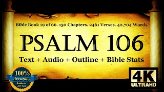 The Book of Psalms | Psalm 106 | Bible Book #19 | The Holy Bible KJV Read Along Audio/Video/Text